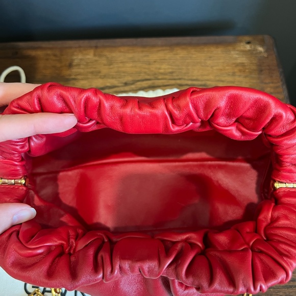 Mansur Gavriel Mini Cloud Clutch with Chain in Flame - Picture 7 of 13